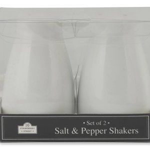 Salt & Pepper Ceramic Shaker Set - White